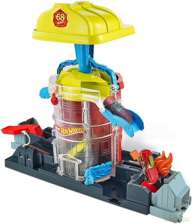 Hot Wheels City - Zestaw Ratunkowa Remiza Strażacka + Autko