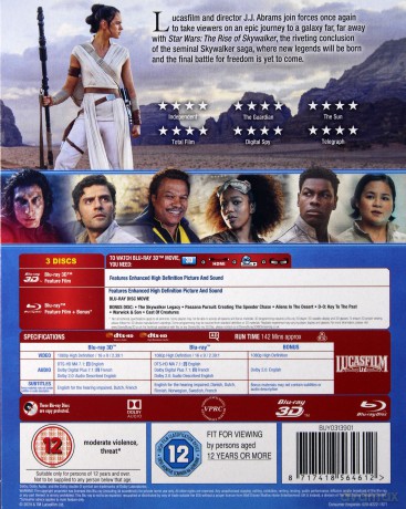 Star Wars: Episode IX - The Rise of Skywalker (Gwiezdne Wojny: Skywalker. Odrodzenie) [Blu-Ray 3D]+[2xBlu-Ray]
