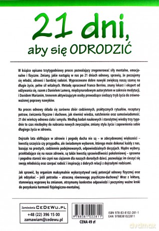 21 dni aby się odrodzić Jak odmłodzić ciało i umysł - Franco Berrino, Daniel Lumera [KSIĄŻKA]