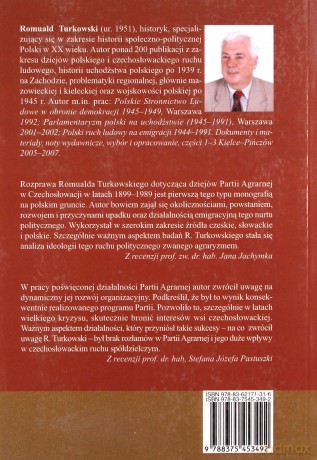 Agraryści czechosłowaccy w latach 1899-1935 część 1 - Romuald Turkowski [KSIĄŻKA]