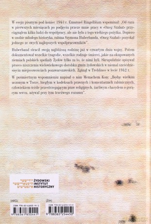 Archiwum Ringelbluma Konspiracyjne Archiwum Getta Warszawy (Tom 32) Pisma rabina Szymona Huberbanda - Anna Ciałowicz [KSIĄŻKA]