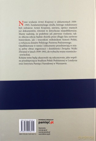 Armia Krajowa w dokumentach 1939-1945 (Tom 1) część 1 i 2 [KSIĄŻKA]