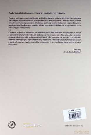 Badania architektoniczne Historia i perspektywy rozwoju [KSIĄŻKA]