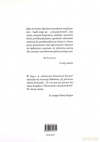 Behemot Narodowy socjalizm - ustrój i funkcjonowanie 1933-1944 - Franz Neumann [KSIĄŻKA]