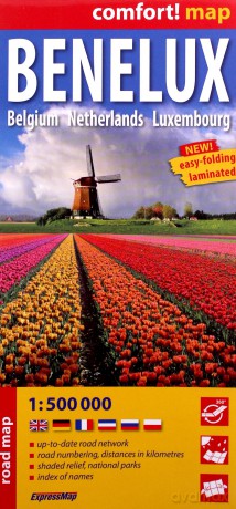 Benelux Belgia Holandia Luksemburg 1:500 000