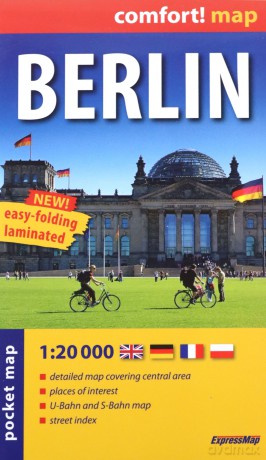 Berlin kieszonkowy laminowany plan miasta 1:20 000