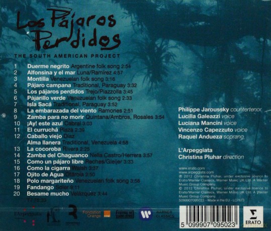 Christina Pluhar: Los Pajaros Perdidos [CD]