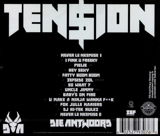 Die Antwoord: Tension (Ten$ion) [CD]