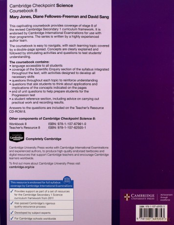 Cambridge Checkpoint Science Coursebook 8 - Mary Jones, D Fellowes-Freeman [KSIĄŻKA]