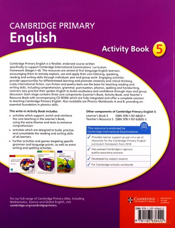Cambridge Primary English Activity Book 5 - Sally Burt, Debbie Ridgard [KSIĄŻKA]