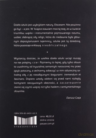 Cena sztuki Tezy o zaczarowaniu - Dariusz Czaja [KSIĄŻKA]