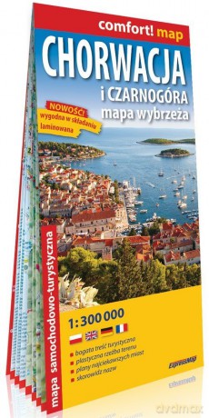 Chorwacja i Czarnogóra mapa samochodowo-turystyczna 1:300 000