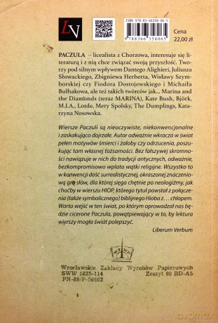 Czytanie wierszy życia nie polepszy - Paczula [KSIĄŻKA]