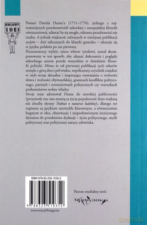 Eseje z dziedziny moralności, polityki i literatury - David Hume [KSIĄŻKA]