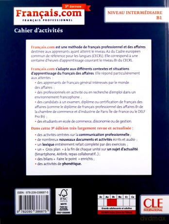 Français.com Niveau intermédiaire B1 Cahier d'acitivtés - Jean-Luc Penfornis [KSIĄŻKA]