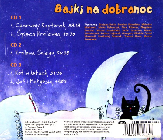 Grażyna Korin, Ewelina Kowalska, Malwina Mielcarek i inni: Bajki na dobranoc [3CD]