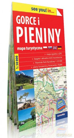 Gorce i Pieniny mapa turystyczna