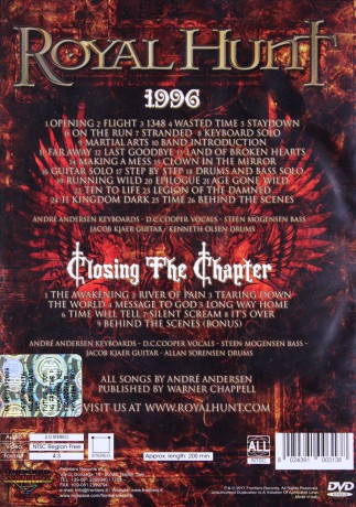 Royal Hunt: Future's Coming From The Past - Live In Japan 1996-1998 [2DVD]