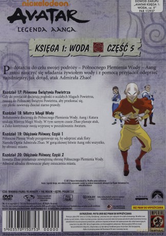 Avatar Legenda Aanga Księga 1: Woda cz. 5 [DVD]