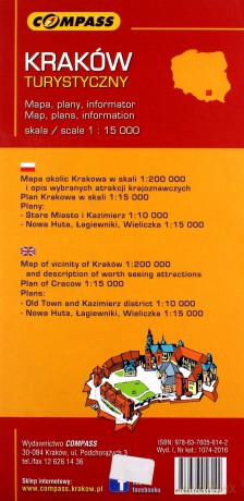 Kraków turystyczny 1:15 000