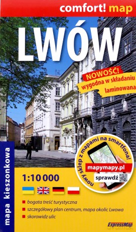 Lwów kieszonkowy laminowany plan miasta
