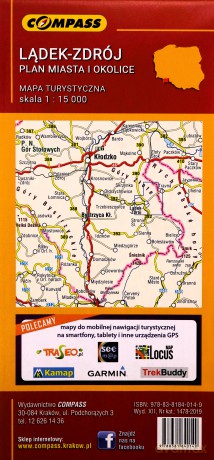 Mapa Lądek Zdrój 1:15'000