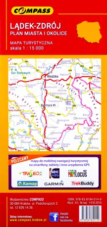 Mapa Lądek Zdrój 1:15'000