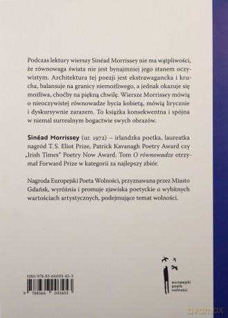 O równowadze - Sinead Morrissey [KSIĄŻKA]