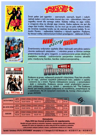Pakiet Komediowy: The Dudesons / Austin Powers / Nieostry dyżur [3DVD]