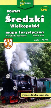 Powiat Średzki Wielkopolski mapa turystyczna