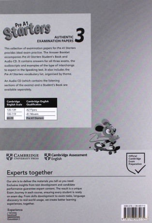 Pre A1 Starters 3 Answer Booklet [KSIĄŻKA]