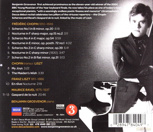 Benjamin Grosvenor: Chopin Liszt Ravel (Pl)  [CD]