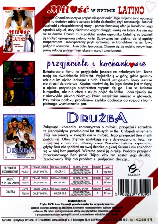 Pakiet Romantyczny: Miłość w rytmie latino / Przyjaciele i kochankowie / Drużba [3DVD]