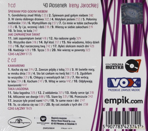 Irena Jarocka: 40 Piosenek Ireny Jarockiej (digipack) [2CD]