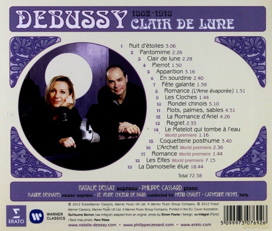 Dessay: Debussy Clair De Lune (Songs & La Damoiselle Eleu) [CD]