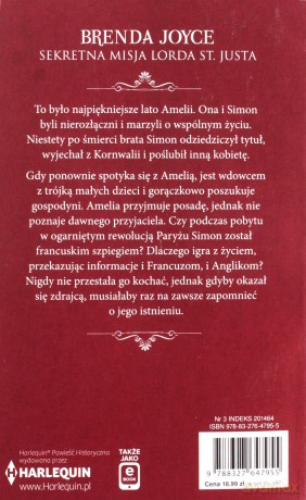 Sekretna misja lorda St. Justa - Brenda Joyce [KSIĄŻKA]