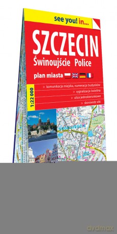 Szczecin i Police papierowy plan miasta 1:22 000