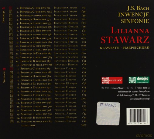Liliana Stawarz: J.S.Bach Inwencje i Sinfonie (digipack) [CD]