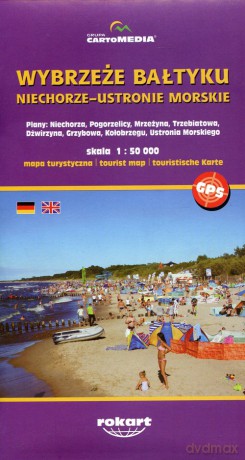 Wybrzeże Bałtyku Niechorze-Ustronie Morskie mapa turystyczna 1:50 000