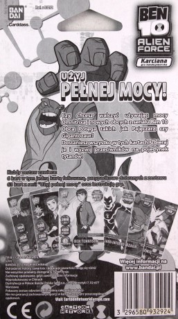 BEN 10 Alien Force Karty do gry blister