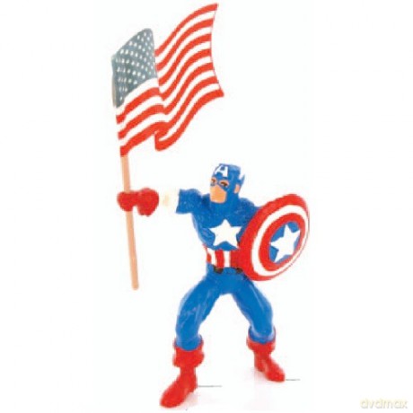 Capt. America with flag, 10 cm [FIGURKA]