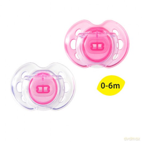 CTN Smoczek uspakajający AIR 0-6m x2 różowy