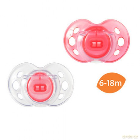 CTN Smoczek uspakajający AIR 6-18m x2 czerwony