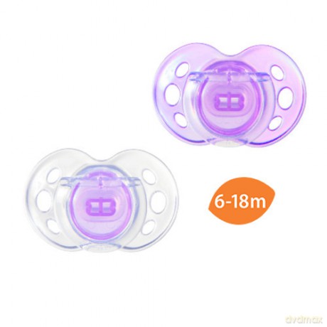 CTN Smoczek uspakajający AIR 6-18m x2 fioletowy