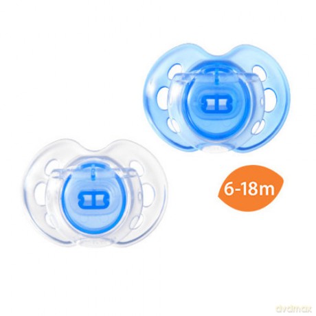 CTN Smoczek uspakajający AIR 6-18m x2 niebieski