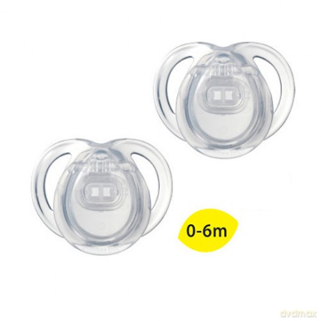 CTN Smoczek uspakajający ANY TIME 0-6 m x2 bezbarwny