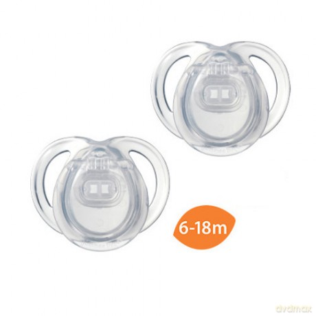 CTN Smoczek uspakajający ANY TIME 6-18 m x2 bezbarwny
