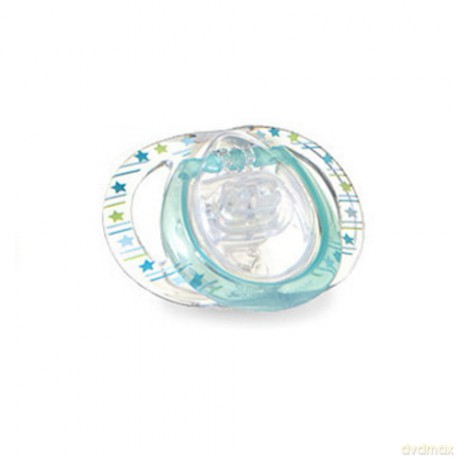 CTN Smoczek uspakajający STYLE 0-3 m x3 (real ortho) UK turkusowy w gwiazdki i paski