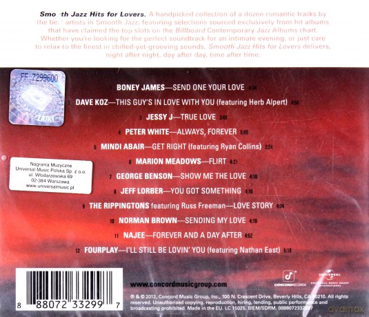 Smooth Jazz Hits For Lovers [CD]