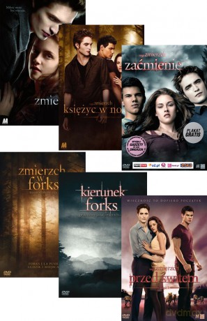 Saga Zmierzch Kolekcja: Zmierzch / Księżyc w nowiu / Zaćmienie / Przed Świtem 1+2 / Kierunek Forks / Zmierzch w Forks Pakiet [7DVD]